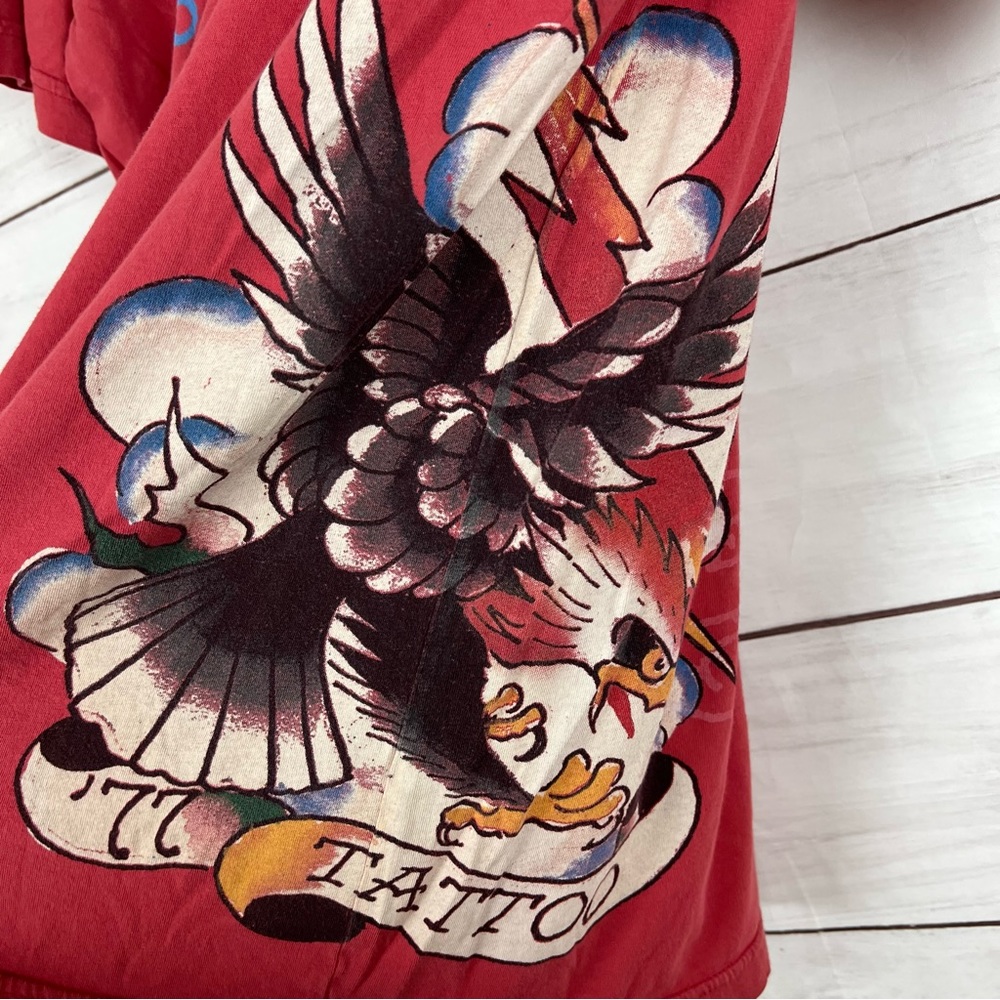 Vintage Y2K Ed Hardy Tattoo T-Shirt Medium - Picture 4 of 8